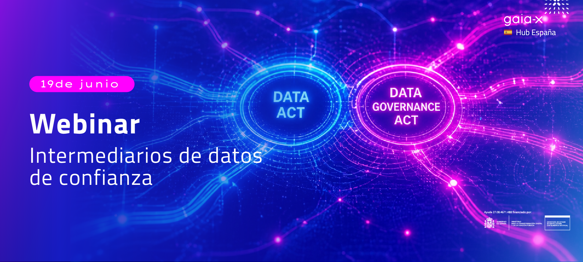 Webinar Webinar intermediarios de datos de confianza